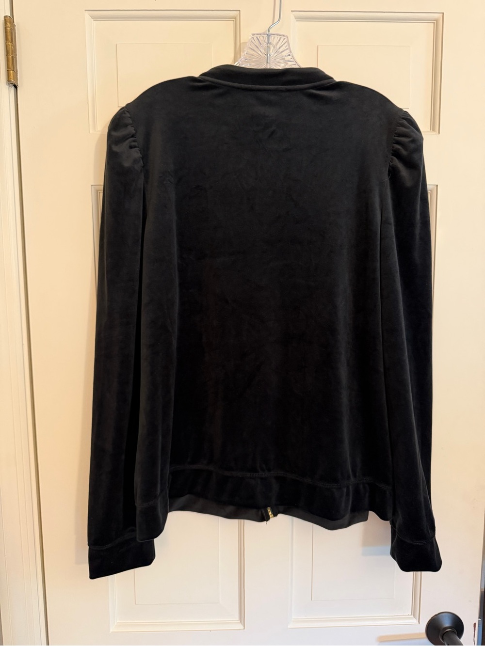 Lilly Pulitzer Evanna Velour Zip Up Jacket Black Extra Large NWT - Picture 5 of 5